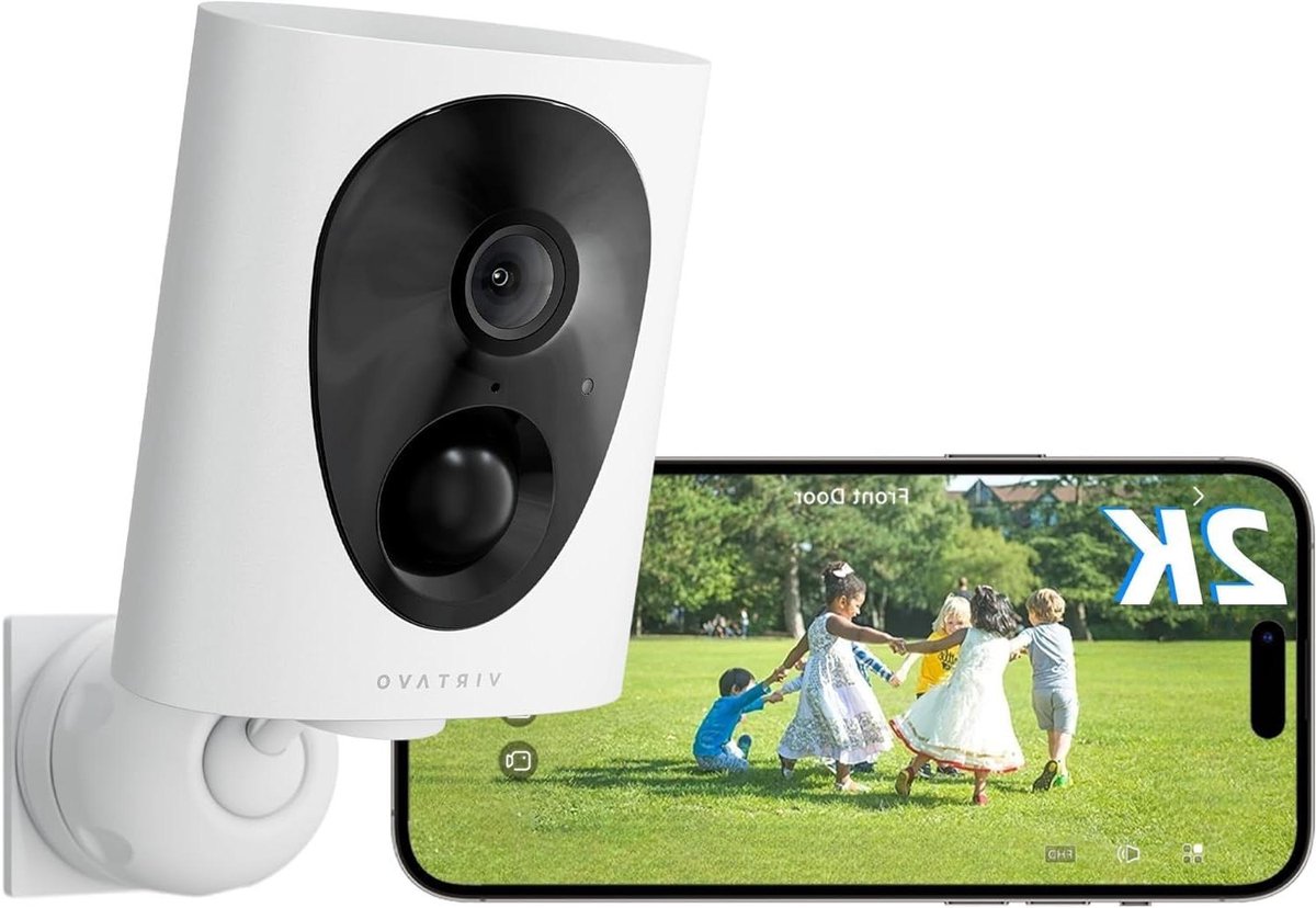 Beveiligingscamera Buiten - Draadloze Camera - Huis Bewaken - Kleur Nachtzicht - 3MP Resolutie - Wit