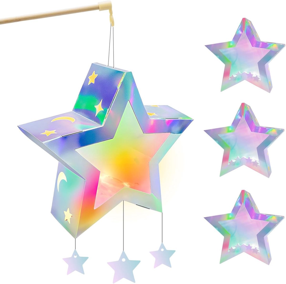 Creatieve Kinderen Lantaarns Set met Lantaarnpaal en Feestverlichting voor Sint Maarten Optocht en Lantaarn Knutselprojecten