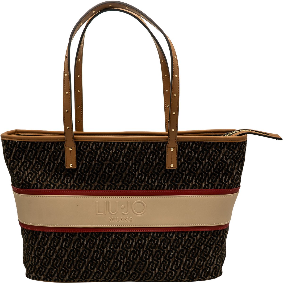 Liu Jo Monogram Dames Shopper - Donkerbruin