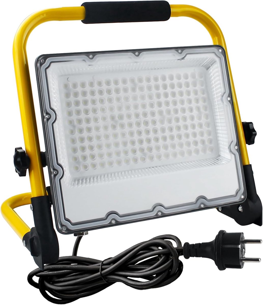 LED Bouwlamp met Statief – 150W en 15.000 Lumen – IP66 Waterdicht – 6500K – 4 m Kabel