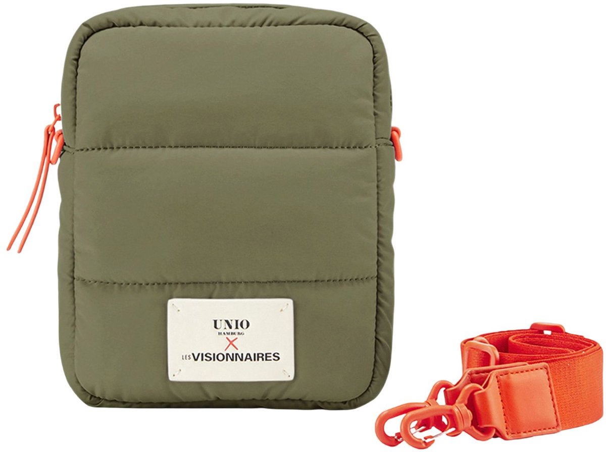 Unio Hamburg x Les Visionnaires schoudertas Puffy Unio Soelden Deep Forest kaki