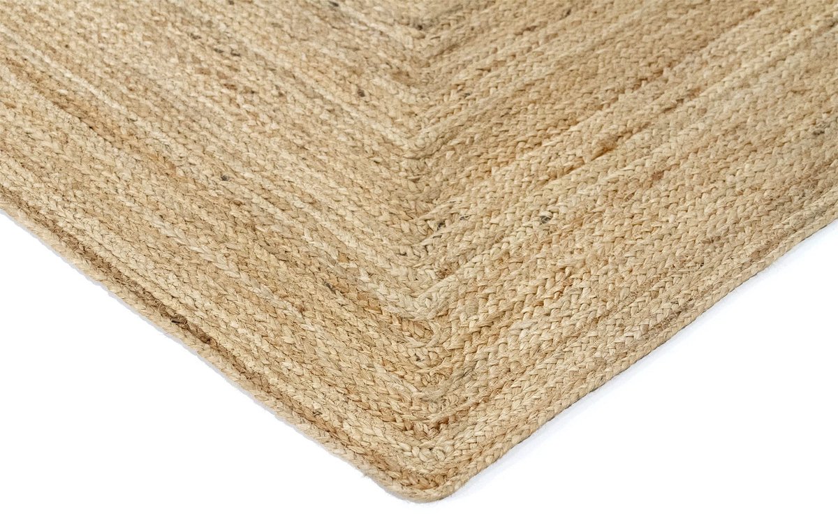 SnelShoppen - Vloerkleed Jute Alhambra 350x250cm, Handgeweven Natuurlijk Tapijt, Ideaal voor Woonkamer, Slaapkamer, Eetkamer, Gang en Ingang