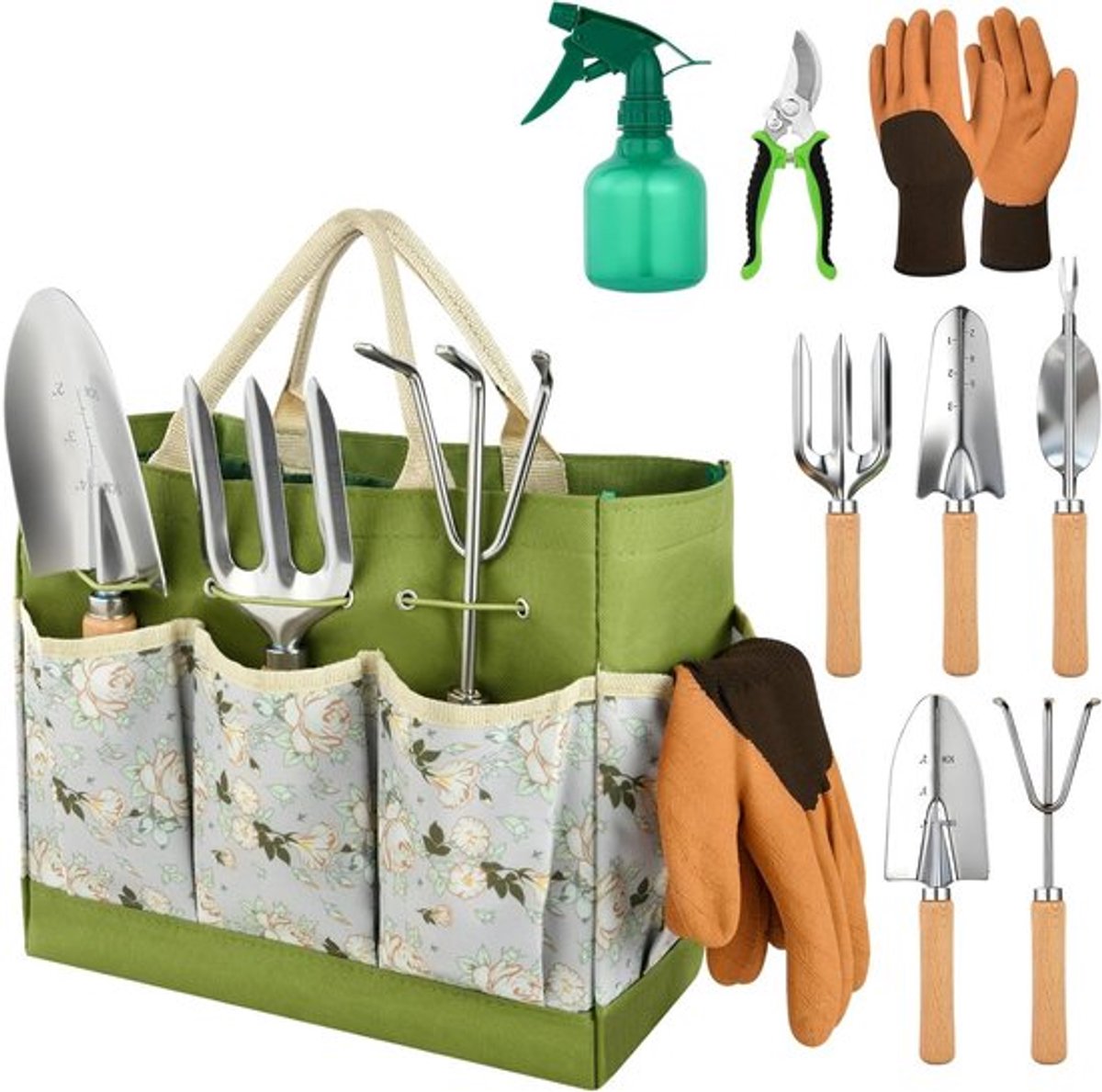 Complete Tuinset met Organiser en Handtas - Tuingereedschap, Tuinonderhoud en Tuinaccessoires