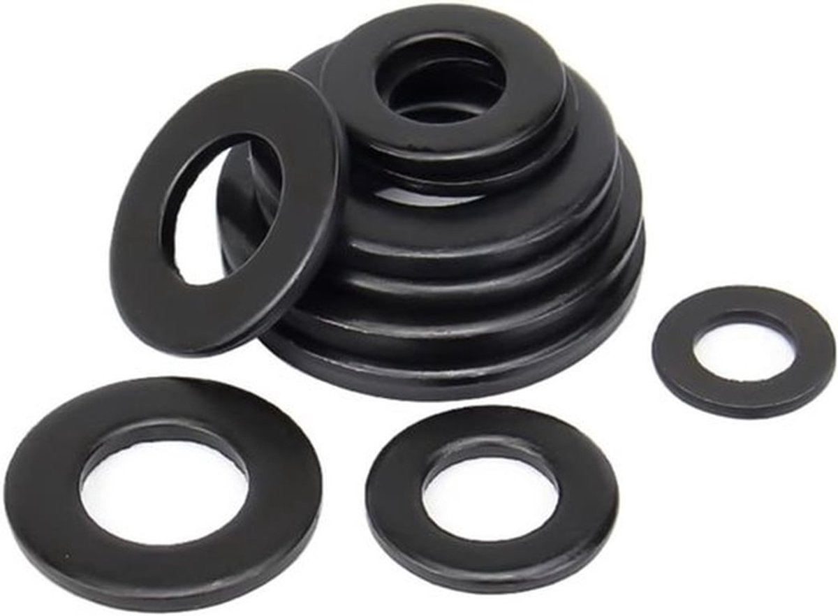 Flat Ringen van Hoogwaardige Koolstofstaal M16x50x3 mm - 4 Stuks, Ideaal voor Bevestiging en Ondersteuning