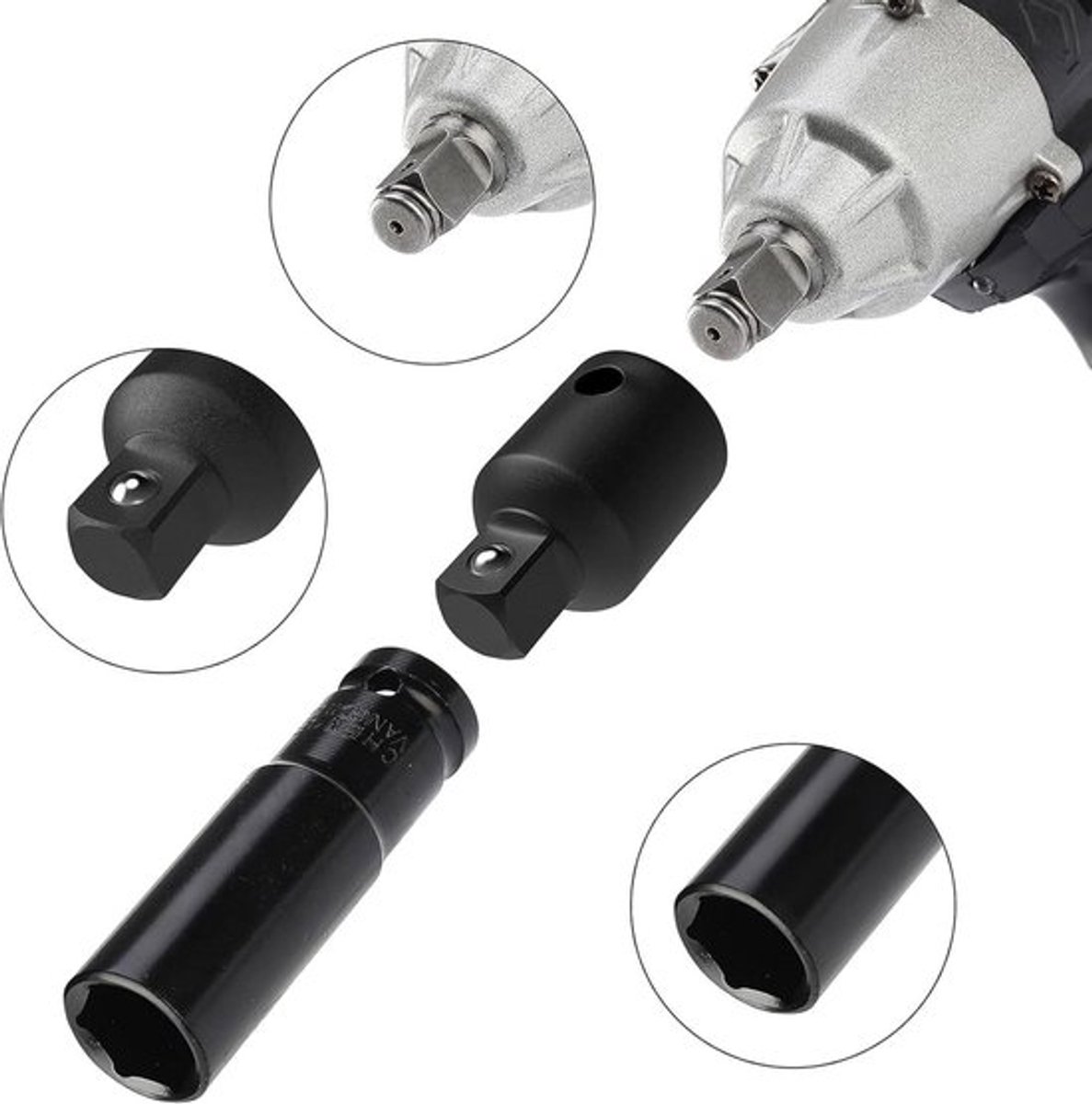 3/4 inch Impact Verlengstuk voor Pneumatische Slagmoersleutels - CR-MO Staal - Ideaal voor Momentsleutels, Boormachines en Ratels