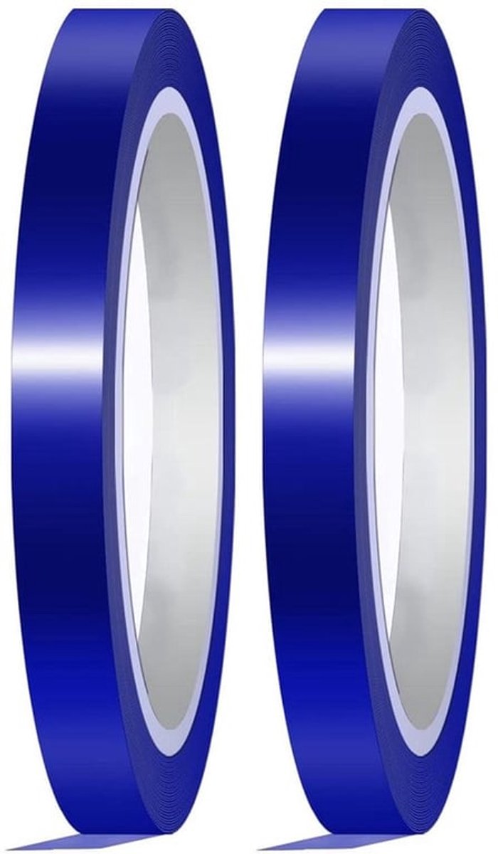 Hoge Temperatuur Tape Set van 2 rollen 20mmx33m - Hittebestendig - Thermische Plakband - Vinyl Isolatietape - Sublimatie Kunst - DIY Ambachten - Blauw