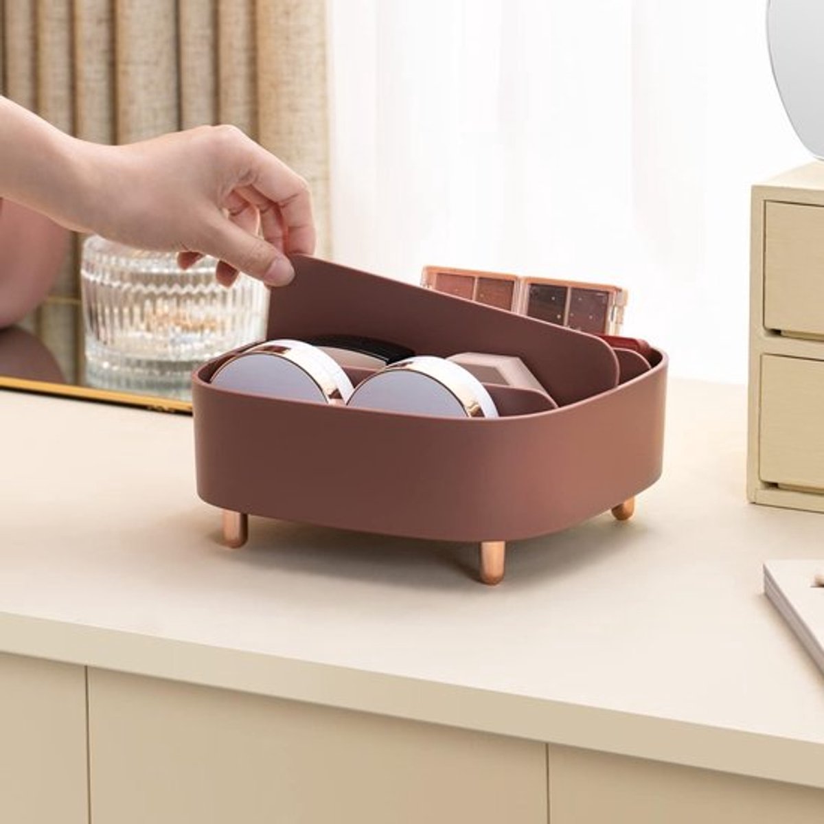 Make-up Organizer voor Cosmetica, Opberging en Dressing Tafel - Ruimtebesparende Oplossing voor Make-up Accessoires