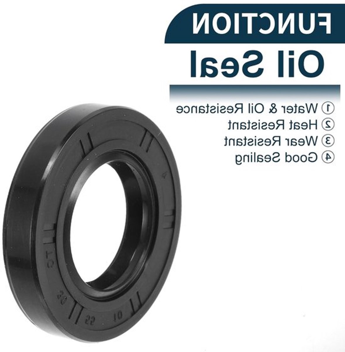 Universele olieafdichting met dubbele lip en stalen afdichtring, 30 x 55 x 10 mm, hoge druk, NBR-rubber, zwart, 5 stuks, geschikt voor motoren en machines
