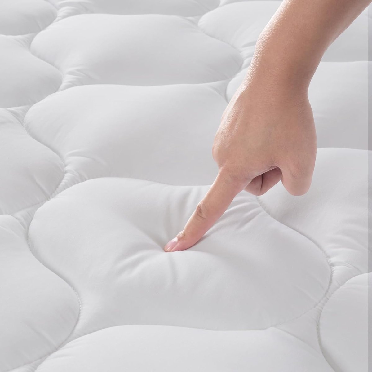 SnelShoppen - Matrastopper 140 x 200 cm, Zachte Gewatteerde Matrasbeschermer, Ademend met Diepe Zakken, Machinewasbaar voor Boxspringbed en Standaard