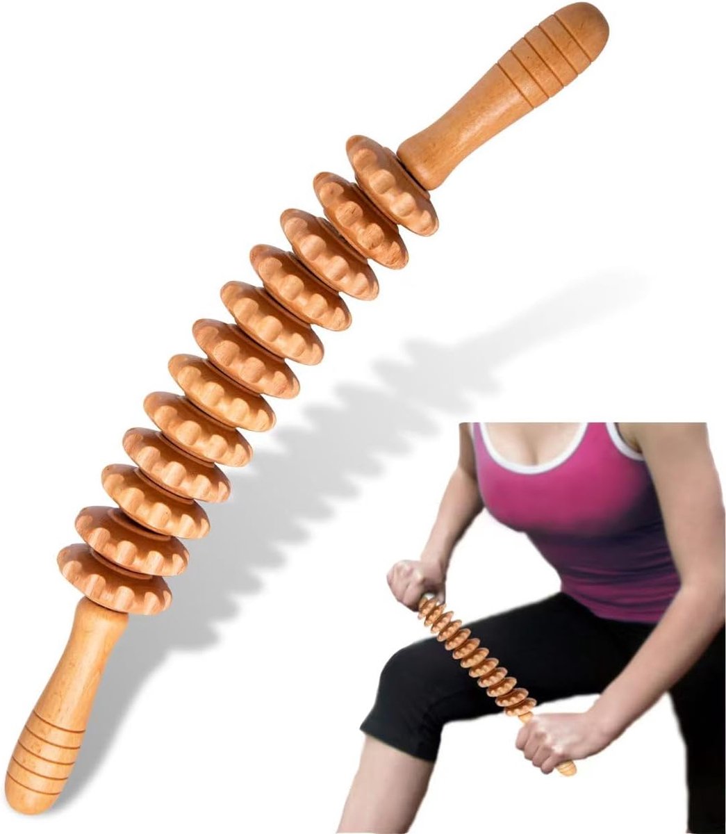 Massage Roller - Beukenhout - Anti-cellulite - Voor stevige huid - ShopVlot