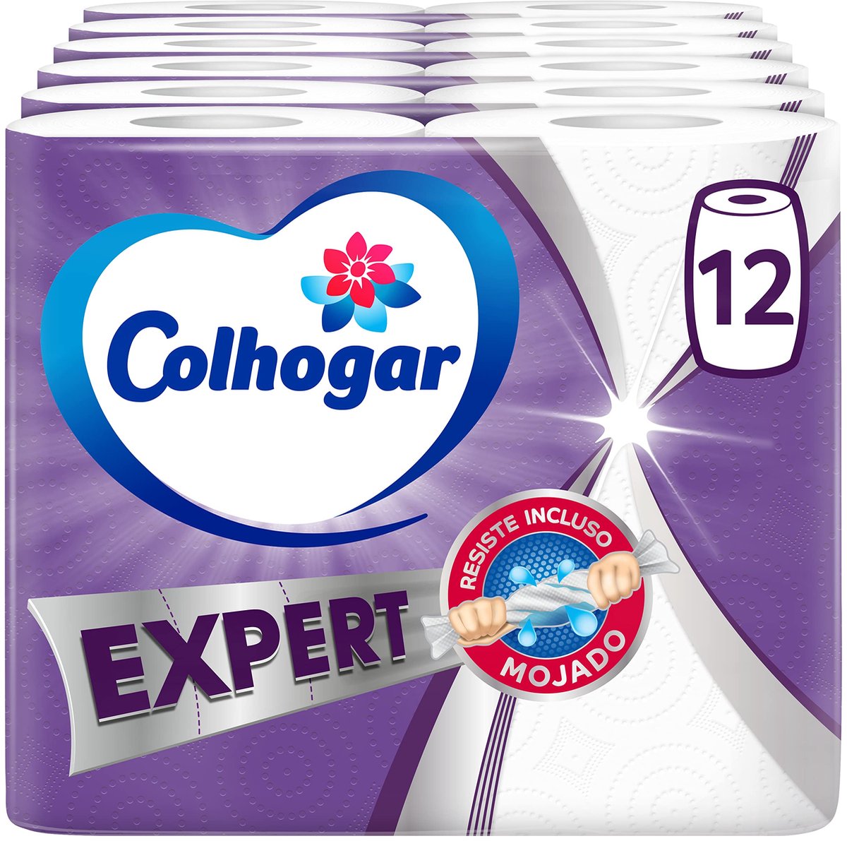 SnelShoppen - Keukenpapier 12 Rollen 2-laags Wit, veelzijdig en robuust voor Keuken, Schoonmaken, Feesten, Camping en meer