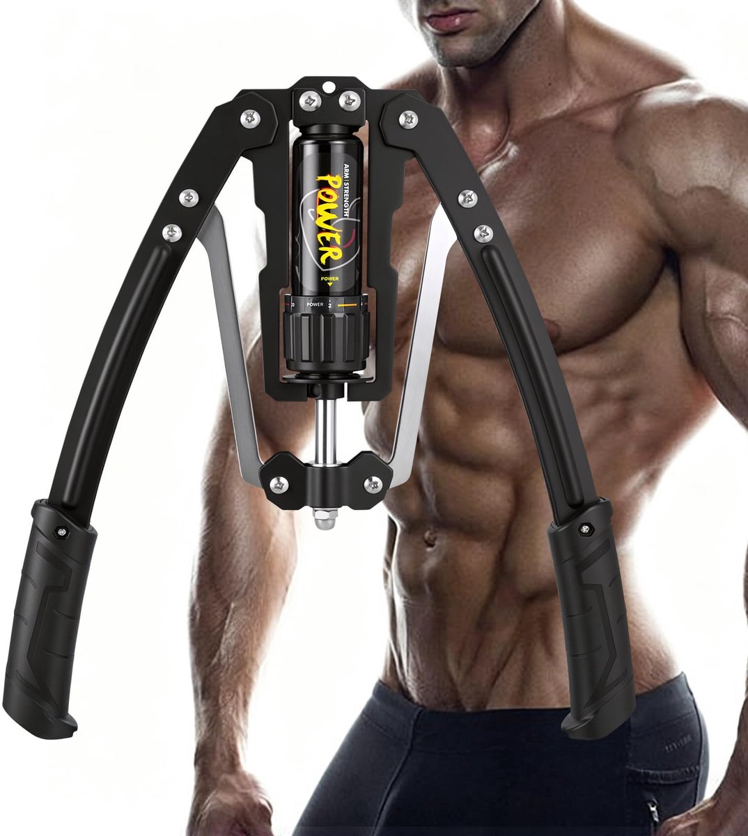 SnelShoppen - COVVY Twister Arm Exerciser, Verstelbare Hydraulische Krachttrainer 22-450 lbs voor Schouderspiertraining, Biceps, Buik en Schouder, Fit
