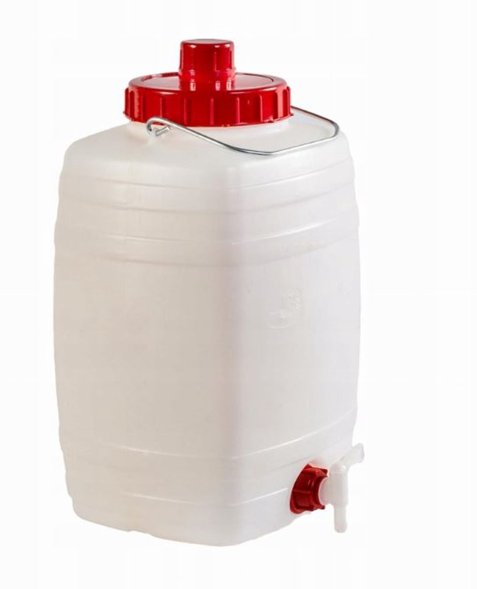 Kunststof drankvat / drinkvat rechthoekig 20l (Gistingsvat)