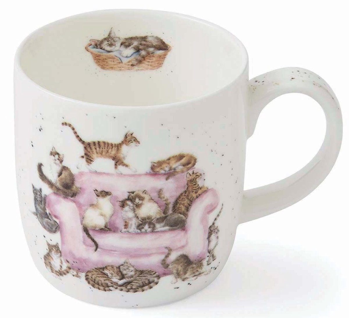 Wrendale Mok - 'Cattitude' Cat Mug - Royal Worcester