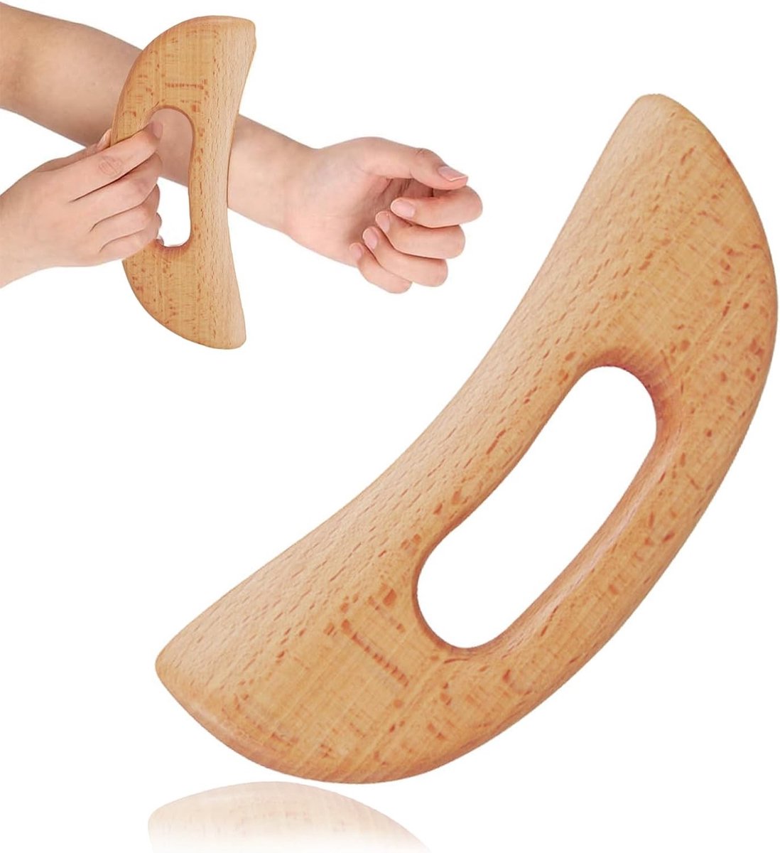 Grote Houten Gua Sha Massagetool voor Volledige Lichaamsmassage, Ideaal voor Ontspanning en Spierherstel bij Mannen en Vrouwen
