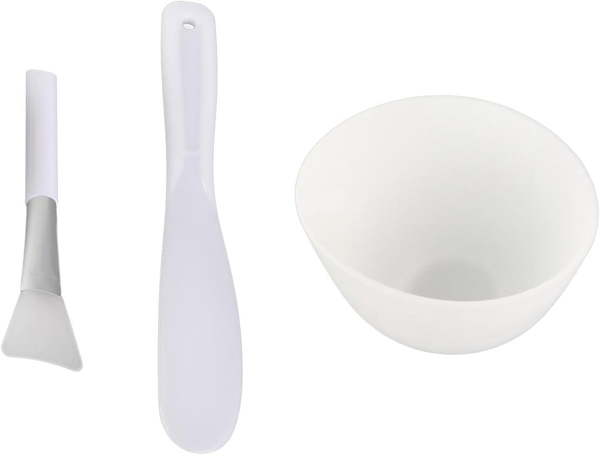 Set voor het Maken van DIY Maskers met Mengkom, Silicone Kwast en Spatel voor Haarverf en Gezichtsmaskers