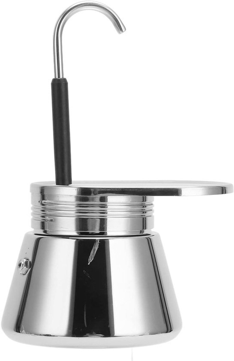 Koffiezetapparaat met Enkele Tuit, Stovetop Moka Pot van RVS voor Thuis, Kantoor of Kamperen (200ml) - Perfect voor Espresso en Koffieliefhebbers