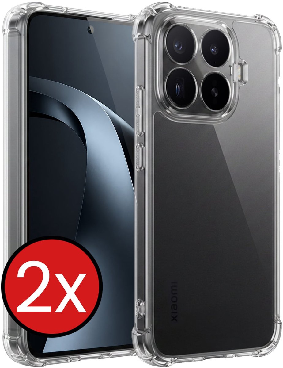 Hoesje - 2 Stuks - Geschikt voor Xiaomi 17T - Sterk & Shockproof - Back Cover - Siliconen Case - Telefoon Hoes Shock Proof - Telefoonhoes - Transparant