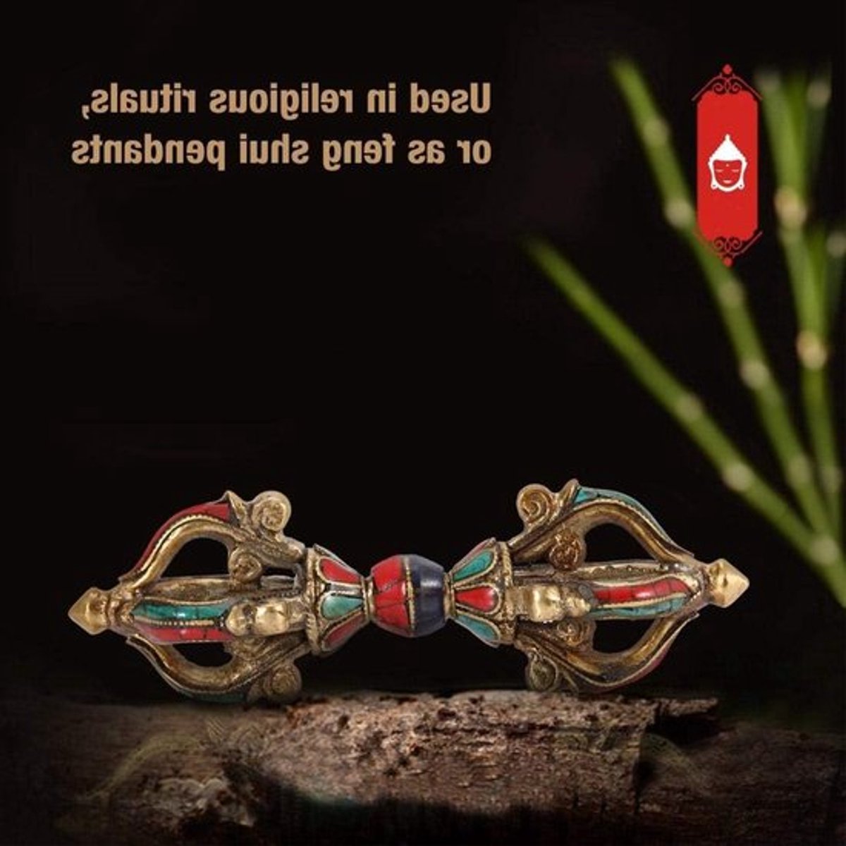 Vintage Tibetaanse Vajra Dorje met Vijf Strengen - Duivelse Stamper voor Boeddhistische Rituelen en Religieuze Ceremonies