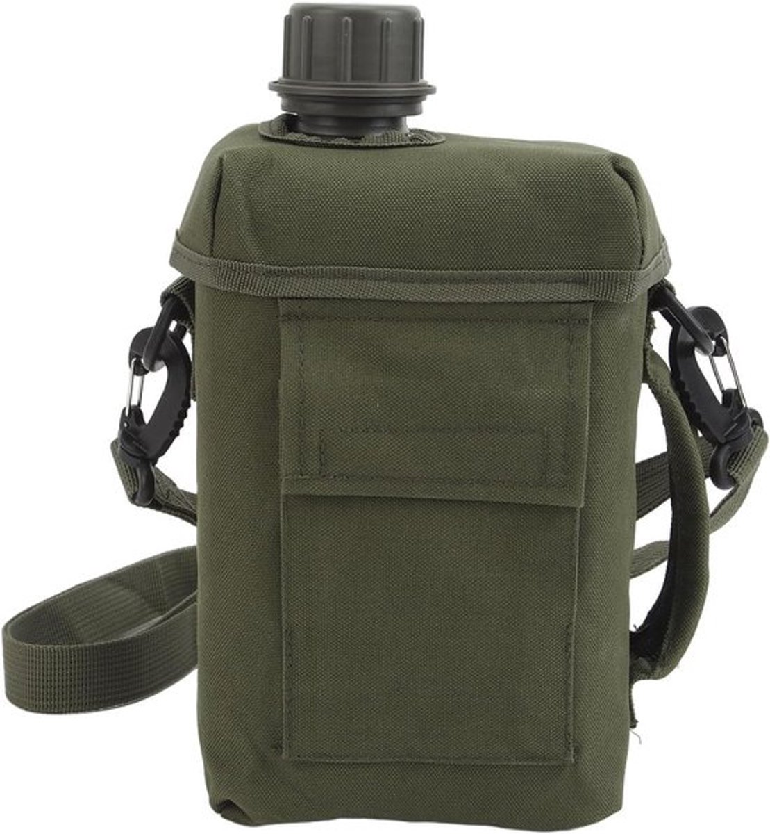 Isolerende Waterfles van 2L, Lekvrije Drinkfles voor Outdoor Activiteiten, Ideaal voor Fietsen en Wandelen, Thermosfles in Army Groen