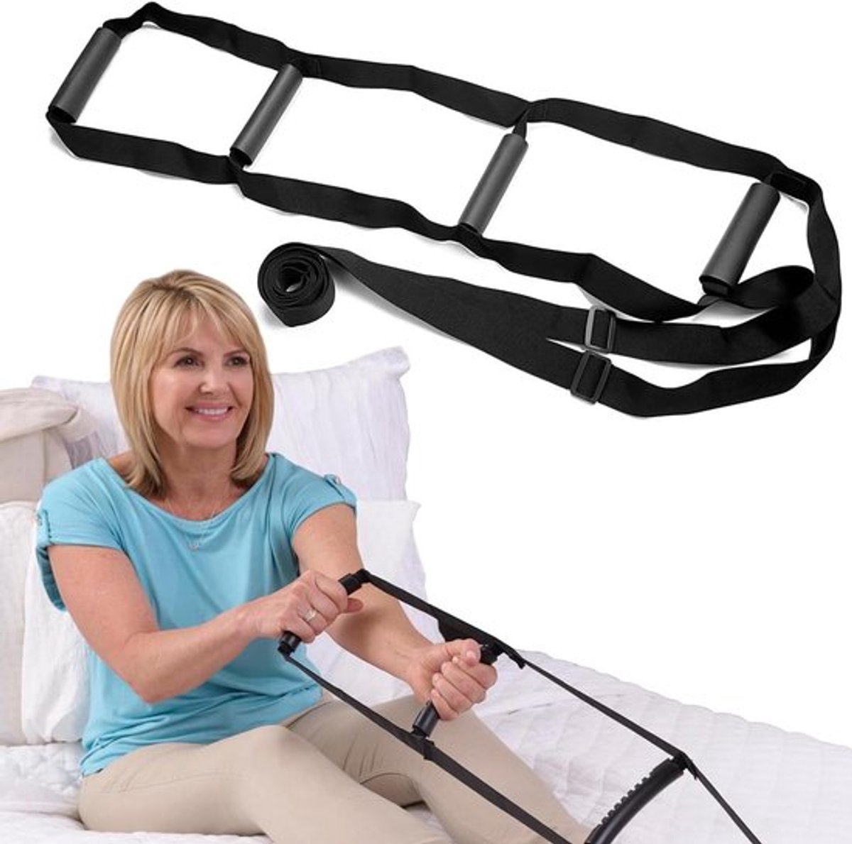 Verstelbare bedladder voor senioren, ouderen en gehandicapten - Hulpmiddel voor opstaan