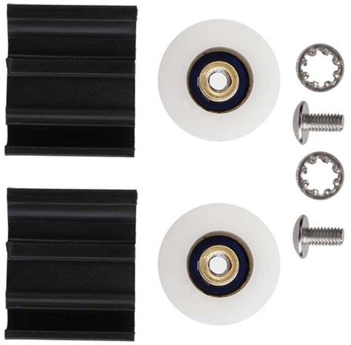 Deurrol 22mm - Deurrolset - Plastic Onderdelen - Vervangingskit - Duurzaam - Geluidsarm - Deurrad