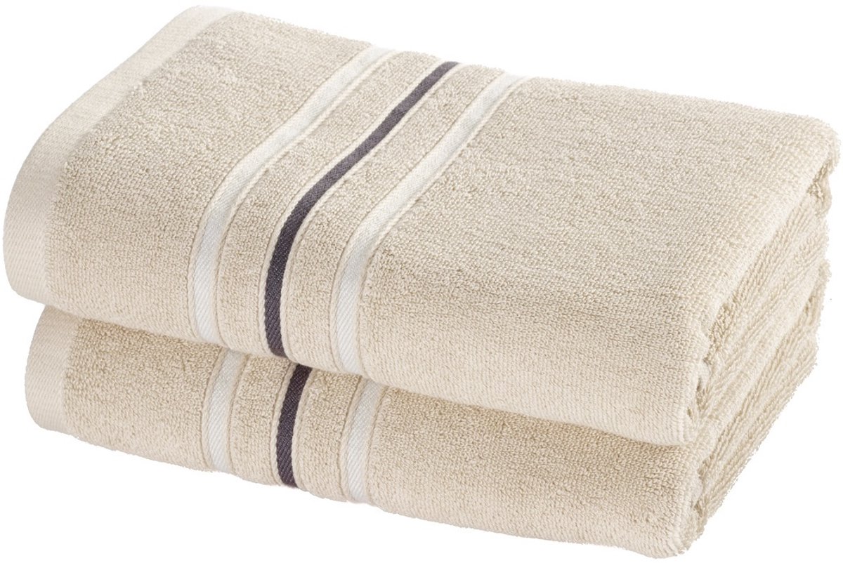 Moodit Handdoek Empress - Sand - set (2 st.) - 50 x 100 cm - Katoen