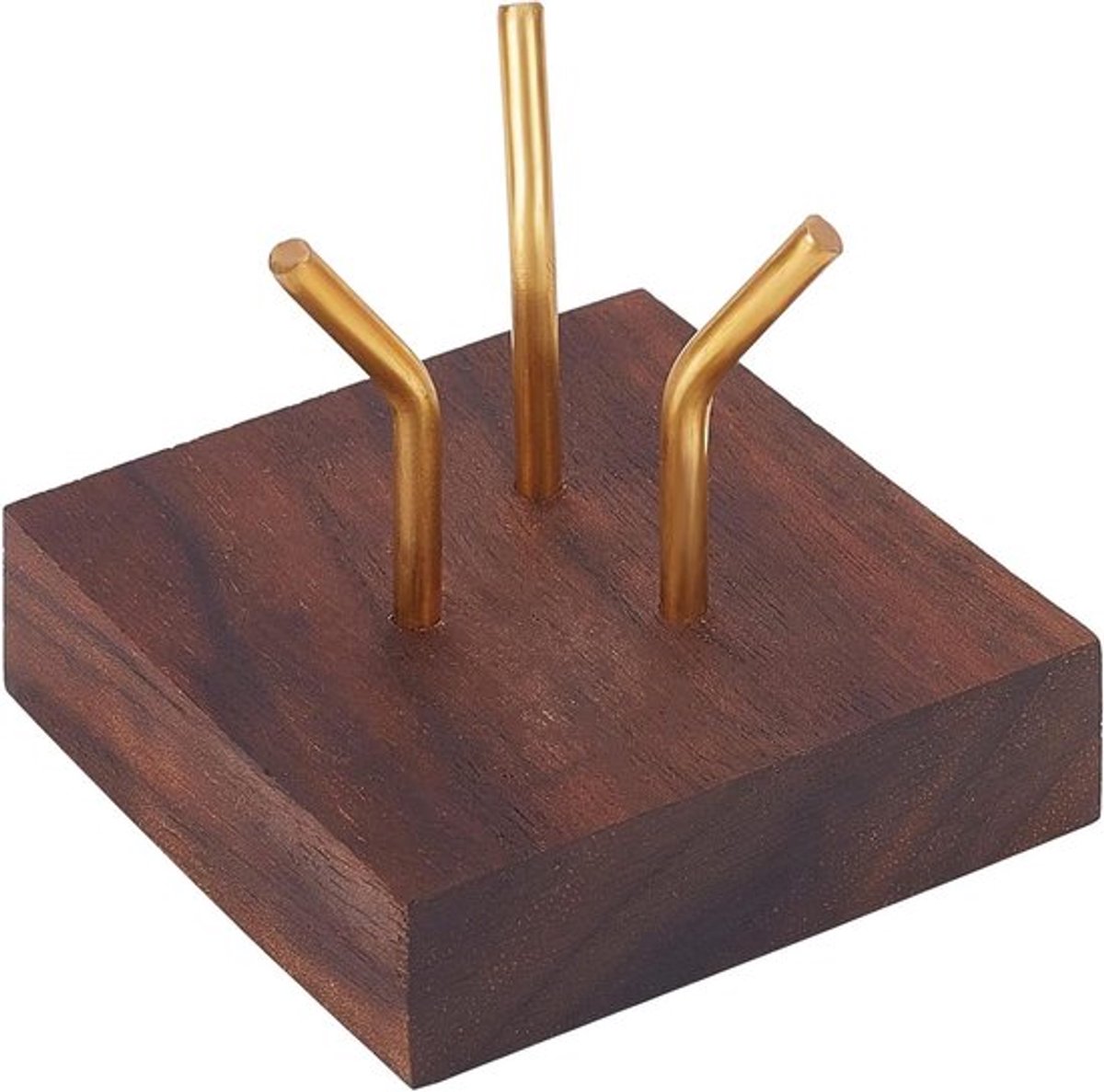 Decoratieve Display Sokkel - Houten Ezel - Metaal - Klein - Glazen Ballen - Mineralen - Foto's - Geschikt voor diverse voorwerpen - Bruin Wood Effect - Kunststof - Stabiele basis voor presentatie - Zwart - Uniek Design