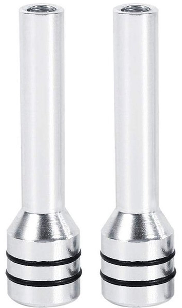 Deurvergrendelingsschakelaar - Autodeurknop - Aluminium decoratie - Rood/Zilver - Universeel - Geschikt voor auto’s en vrachtwagens