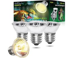 Reptielen Verwarming Lamp - UVA UVB Lamp - Terrarium Verlichting - Volledig Spectrum - 50W - Warm Licht