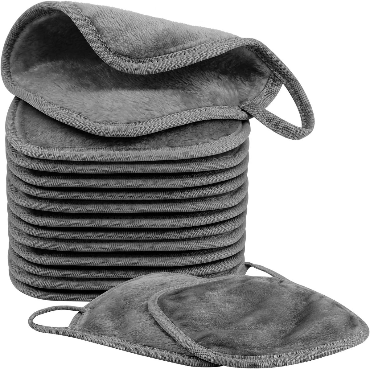 Set van 15 Wasbare Make-Up Doekjes van Microvezel 15 x 15 cm Herbruikbaar voor Dagelijks Gebruik en Reizen, Ideaal voor het Verwijderen van Cosmetica