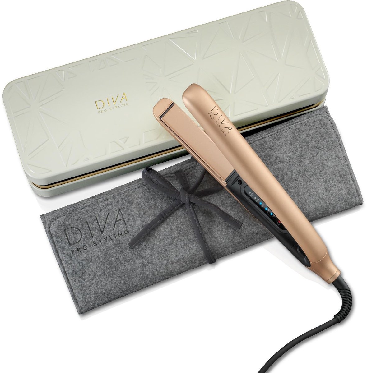 SnelShoppen - Professionele Stijltang met Keramische Platen, Macadamia-Arganolie en Keratine - Roségoud - Perfect voor Krullen en Steil Haar - Ideaal