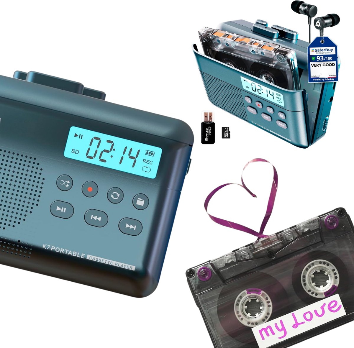 ApexArte® Cassette Speler - Walkman - Audio