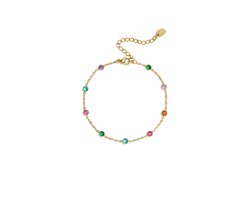 Elin - Armband - Zirkonia - Stainless Steel - - gemengde kleur