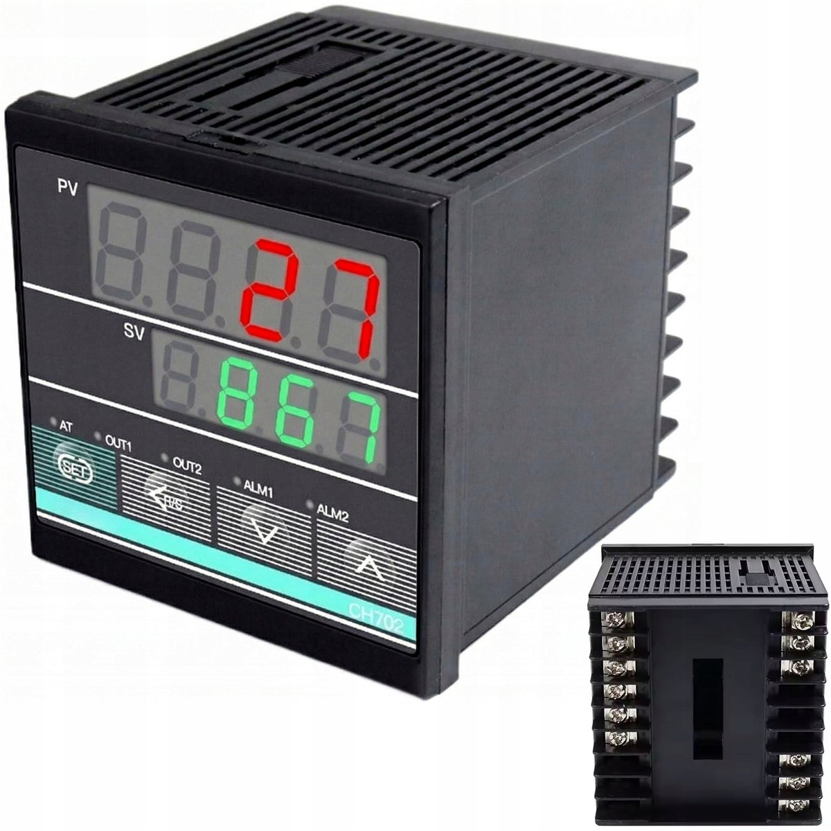 Rosfix Temperatuurregelaar CH702 - PID met SSR+Relais - 0–400°C K-Thermokoppel