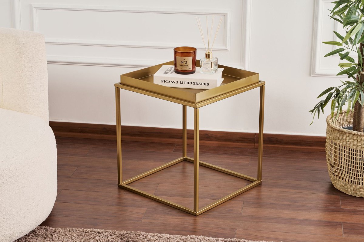 Asir - Salontafel - Goud - 45 x 45 x 52 cm