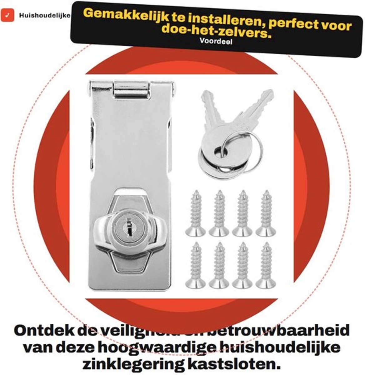 Kastslot Draaiknopvergrendeling - Zinklegering