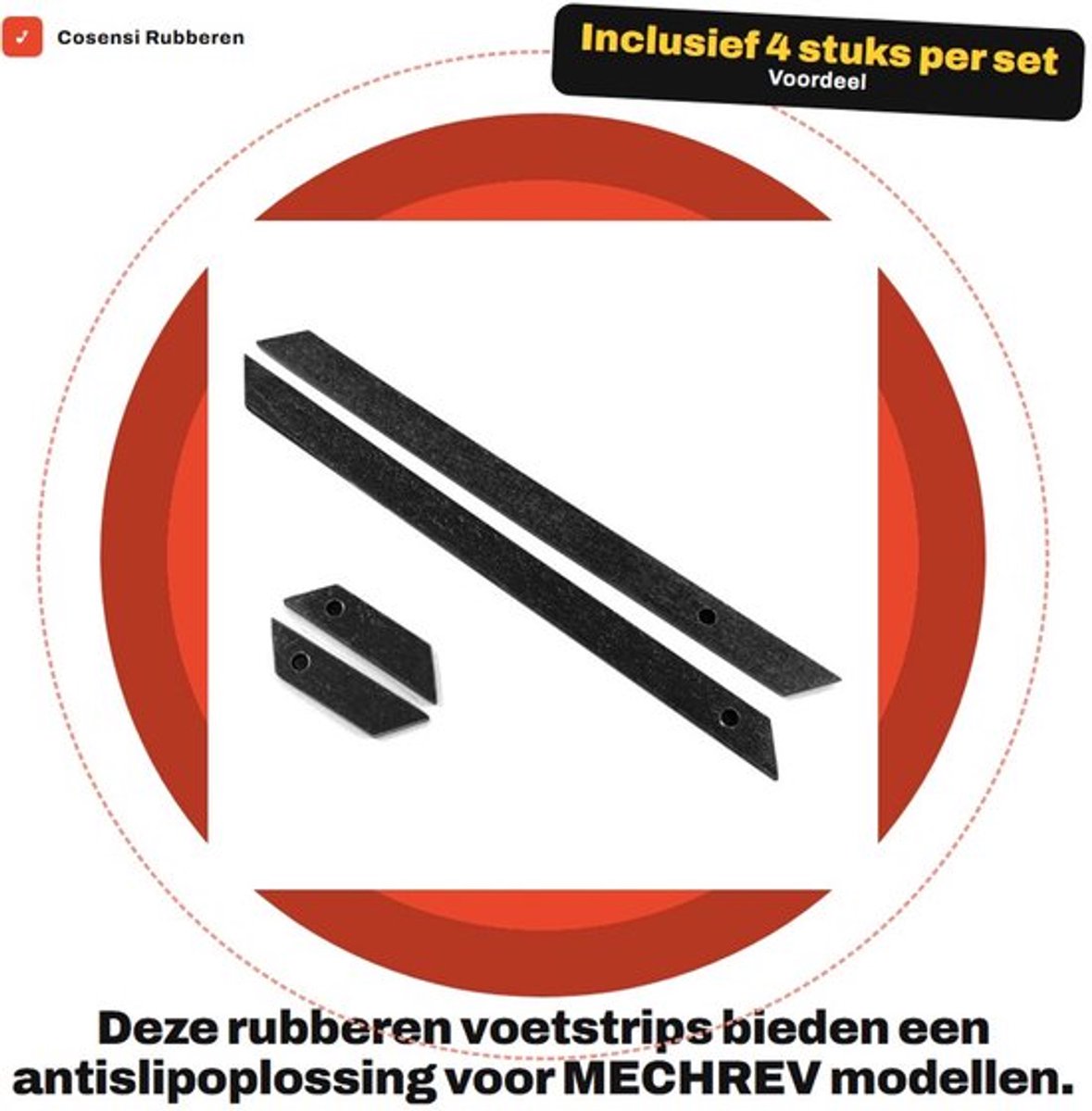 Rubberen Voetstrips Antislip - Vervangende Bumpervoeten - Set van 4 - Compatibel met MECHREV 16 SUPER/16K/16QS/16S - Veilig verpakt - Klanttevredenheid gegarandeerd - Laptopvoeten