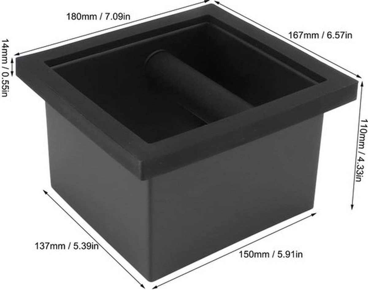 Koffieafvalbak Robuust - Koffiegrondenhouder - Antislip - Verstelbaar - Geluidsarm - Ondersteuning voor Snelle Afvoer - Koffiegrondbak