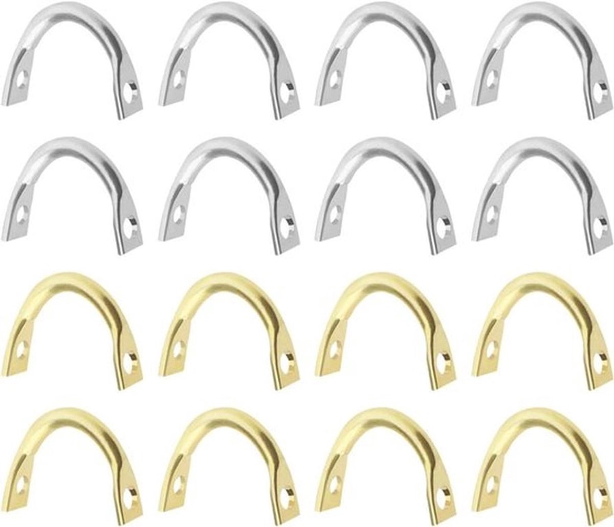 Vissen Clevis - Accessoires - Gemakkelijk Spin Spinner - 7.5X6Mm - Aas Maken - Boring - U Type - Lokken Maken - 200 Stuks - Zoetwater Zoutwater - Goud En Zilver