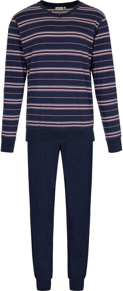 Pastunette - Northern Nights - Pyjama - Katoen - Blauw - Gestreept - Maat L