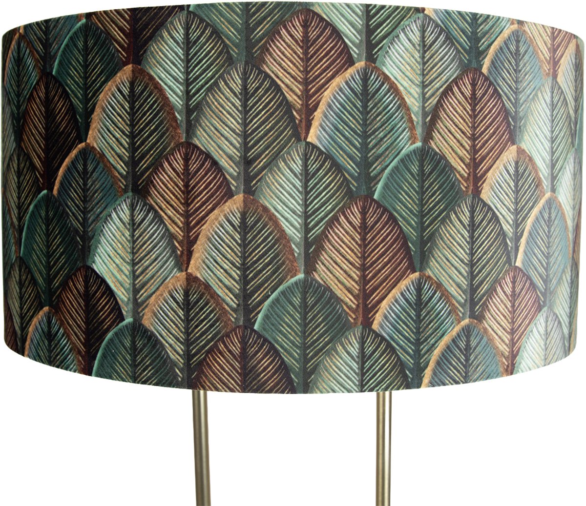 Qazqa moderne staande lamp met kap - Thijmen - messing, max. 15W, geschikt voor led, 175cm, ideaal als woonkamer lamp