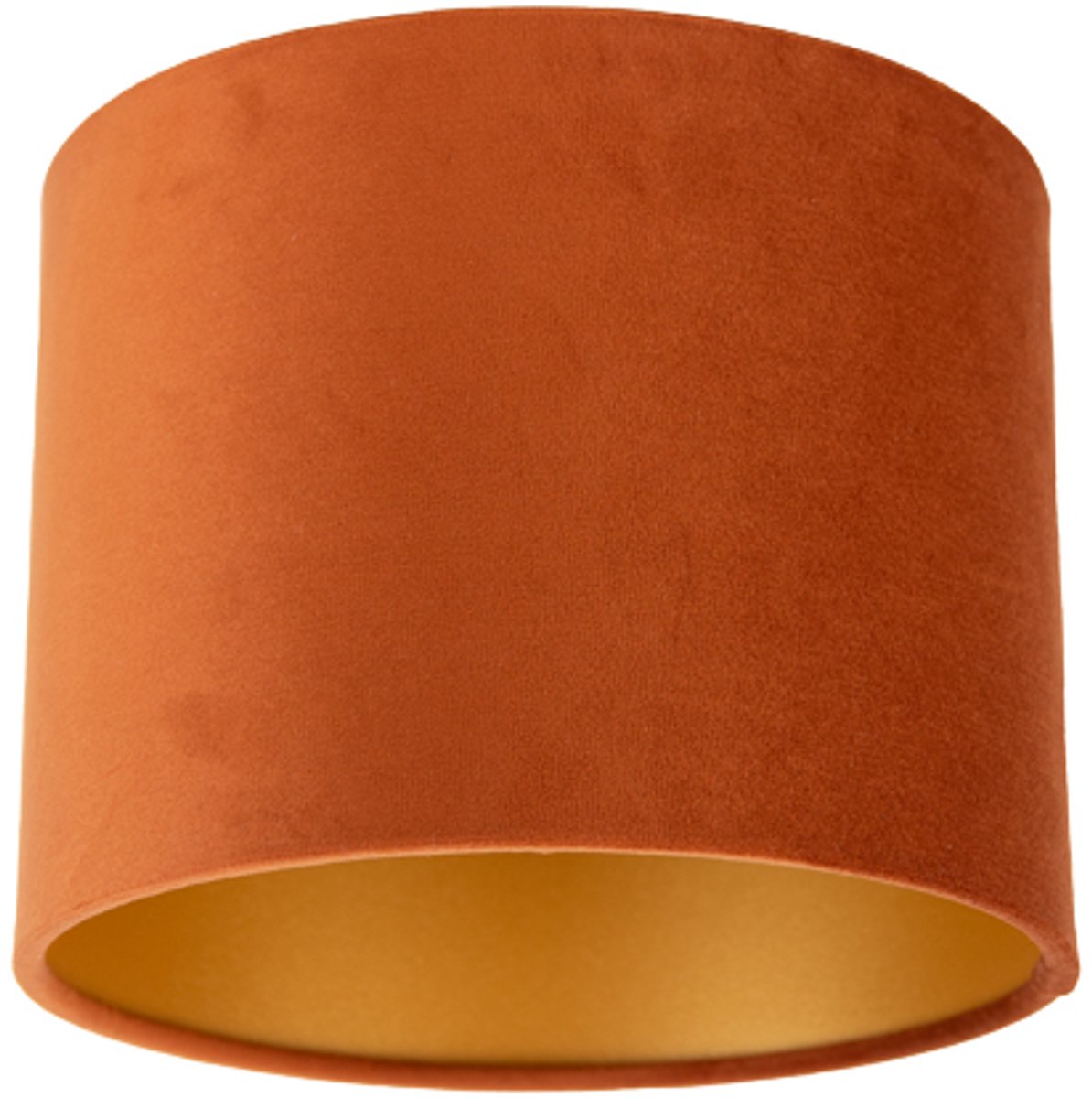 Qazqa moderne Lampenkap - Cilinder Oranje Goud - oranje, rond, supports-e27, diameter 18 centimeter