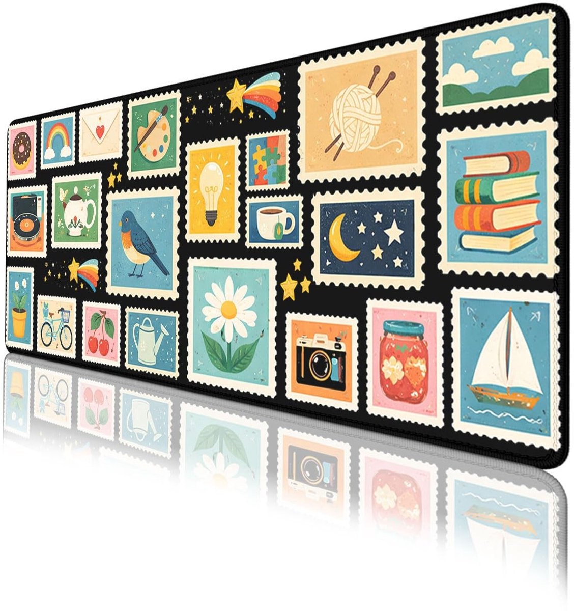 Solidchoice - Vintage Stempel Bureauonderlegger 800x300mm