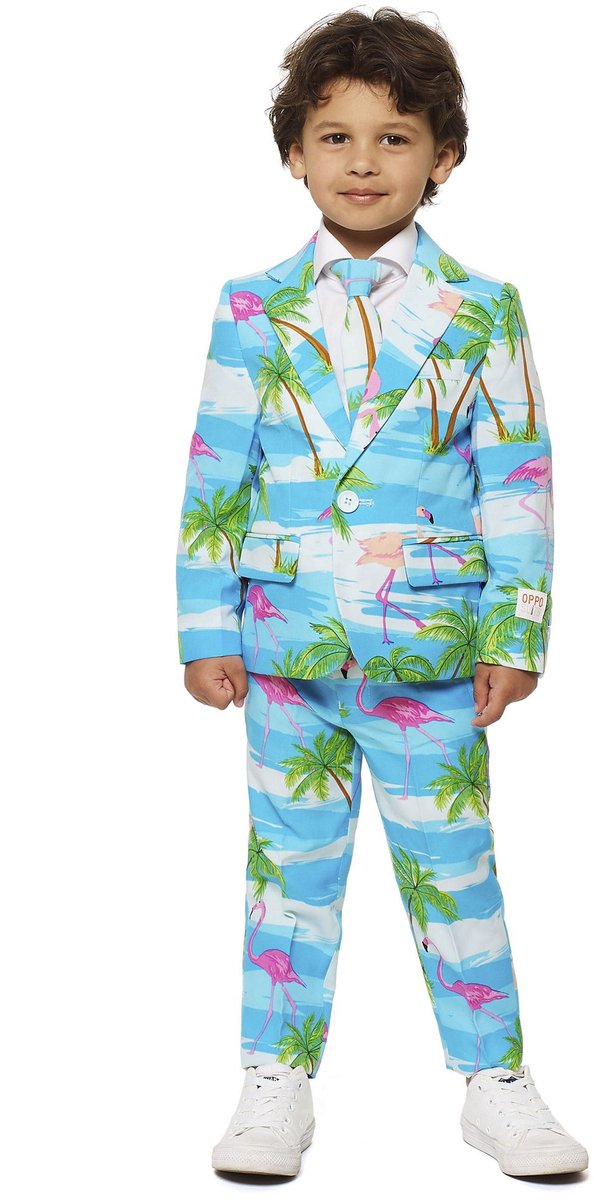 OppoSuits Flaminguy - Jongens Pak - Kostuum - Carnavalskleding - Gekleurd - Carnaval - Maat 110/116
