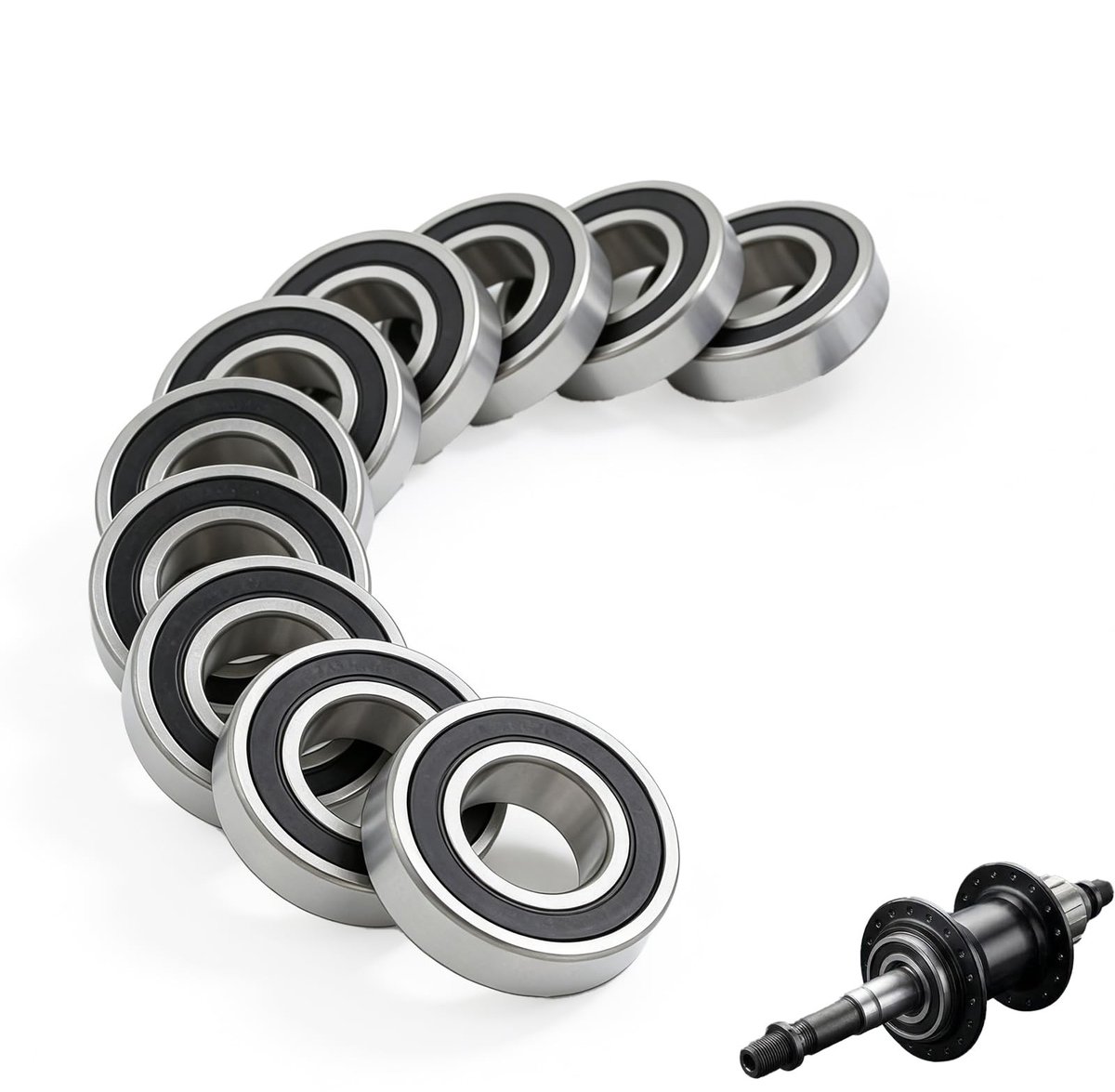 Solidchoice - Set van 10 Kogellagers 6000-2RS voor Mechanische Toepassingen