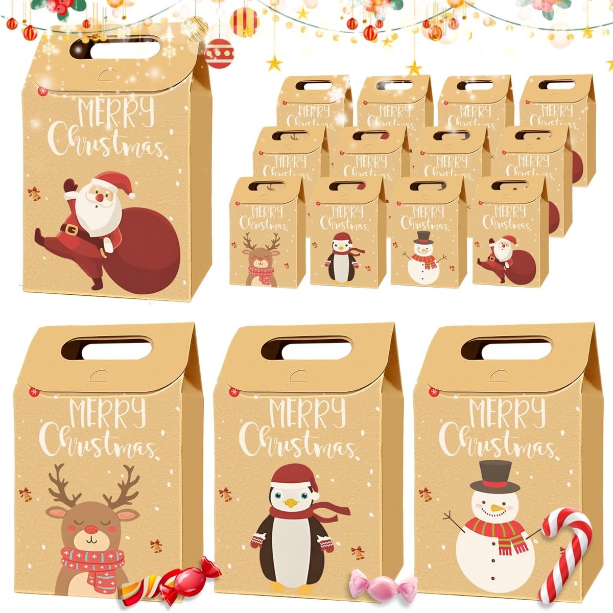 Solidchoice - Kerstgift Zakjes voor Cadeaus en Decoratie