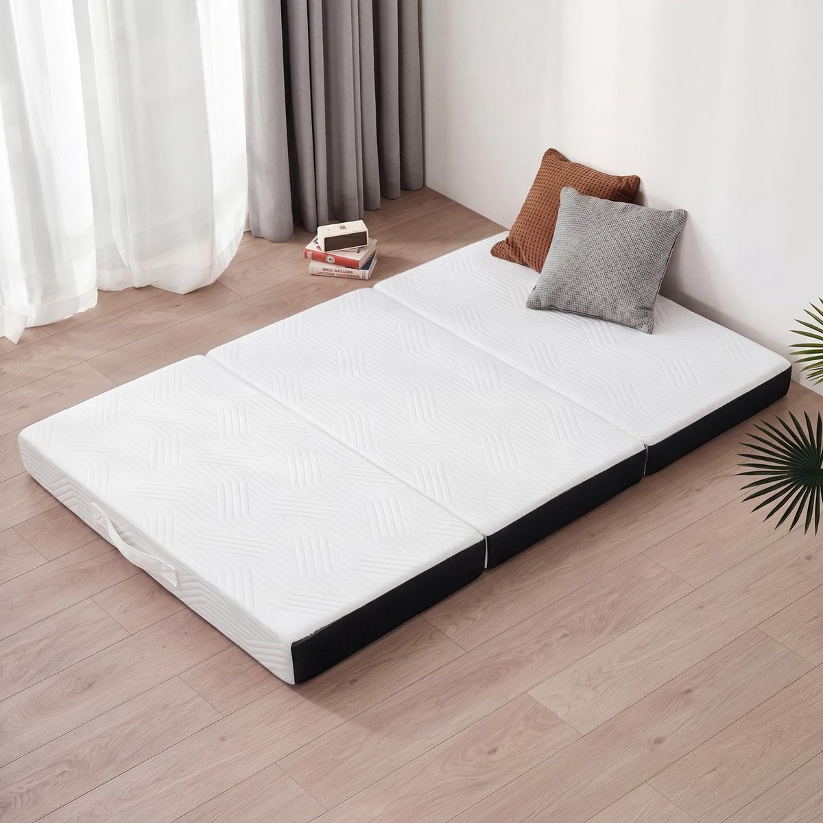 Solidchoice - Opvouwbaar Gastmatras 140 x 195 x 10 cm met Wasbare Hoes