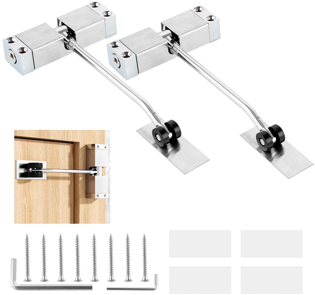 Solidchoice - 2 Stuks Automatische Deursluiters voor Binnendeuren
