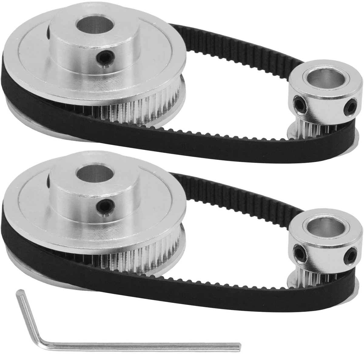 Solidchoice - Set van 2 GT2 Synchronous Wheels met Timing Belt